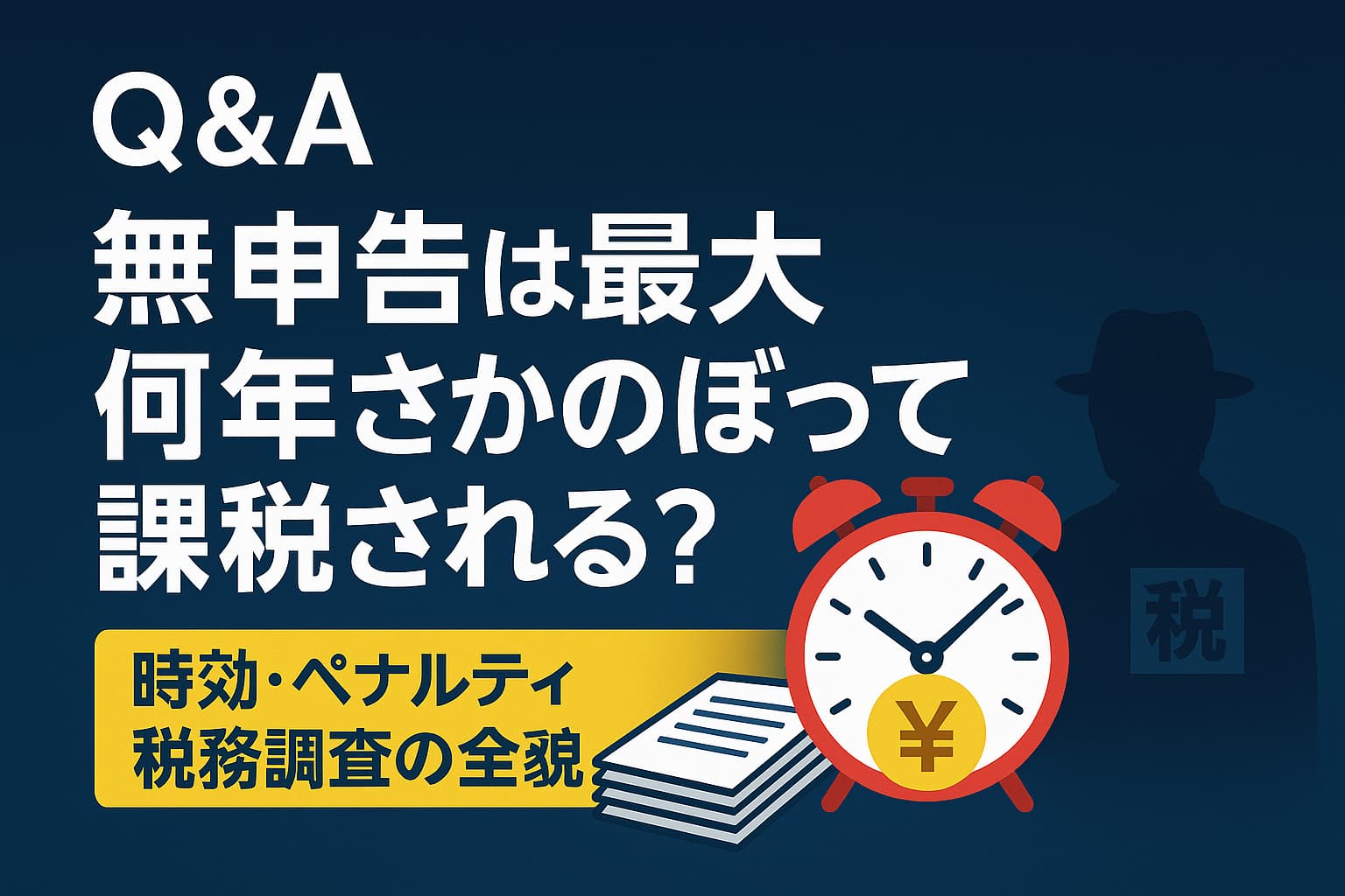 Q&A無申告は最大何年さかのぼって課税される？ 時効、ペナルティ、税務調査の全貌 - 岩本隆一税理士事務所｜横浜駅