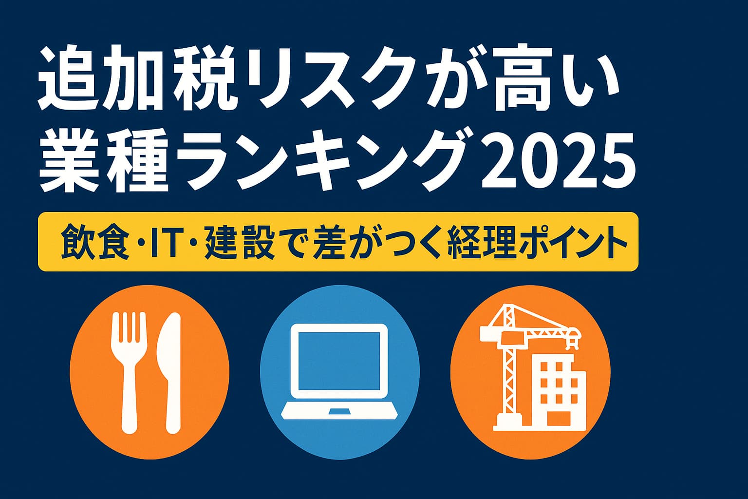 追徴課税リスクが高い業種ランキング2025｜飲食・IT・建設で差がつく経理ポイント - 岩本隆一税理士事務所｜横浜駅
