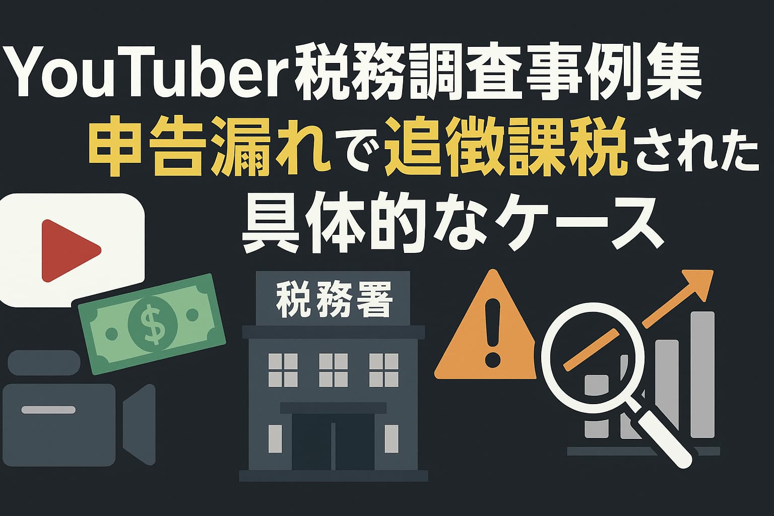 YouTuber税務調査事例集｜申告漏れで追徴課税された具体的なケース - 岩本隆一税理士事務所｜横浜駅