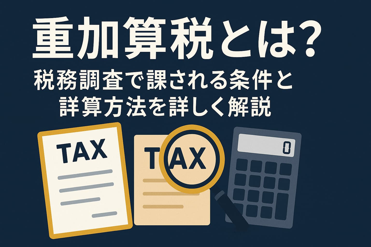 重加算税とは？税務調査で課される条件と計算方法を詳しく解説 - 岩本隆一税理士事務所｜横浜駅